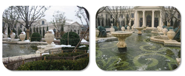 御園水景不結冰效果冬季實(shí)景照片